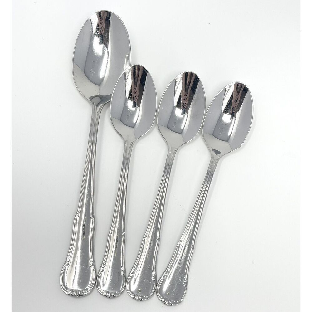 Wmf Cromargan Dorset Barock 3 Teaspoons 6 1/8” Serving Table Spoon 7.75”